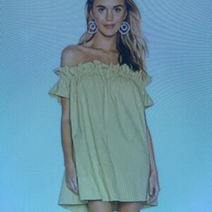 Yellow Off-Shoulder Dress